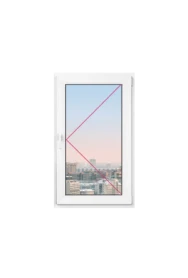 Одностворчатое окно Rehau Blitz 720x720 - фото - 1