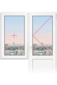 Балконный блок Rehau Blitz 1850x2150 - фото - 1