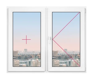 Двухстворчатое окно Rehau Delight Design 1000x1200 - фото - 1